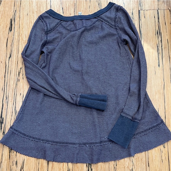 We the free blue waffle knit Henley XS - Picture 4 of 6
